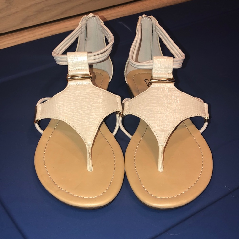 White sandals